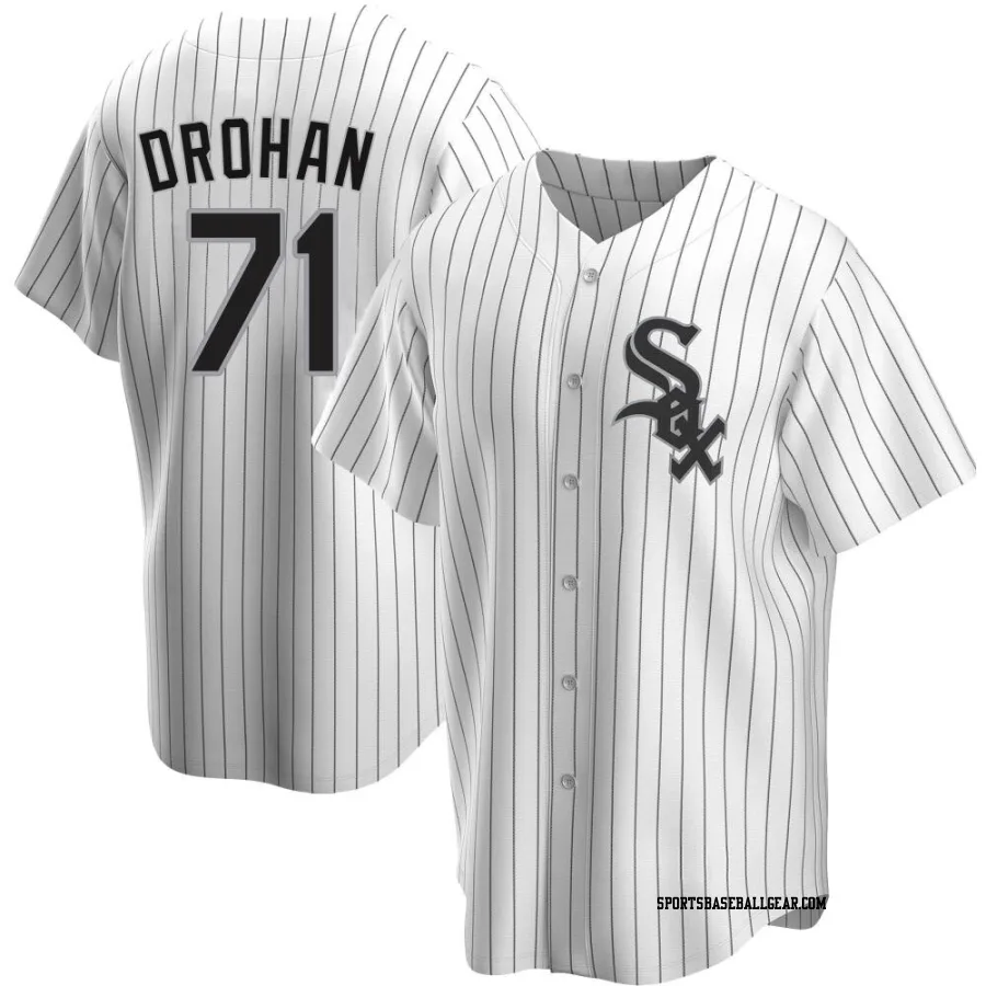 Shane Drohan Men's Chicago White Sox White Replica Home Jersey