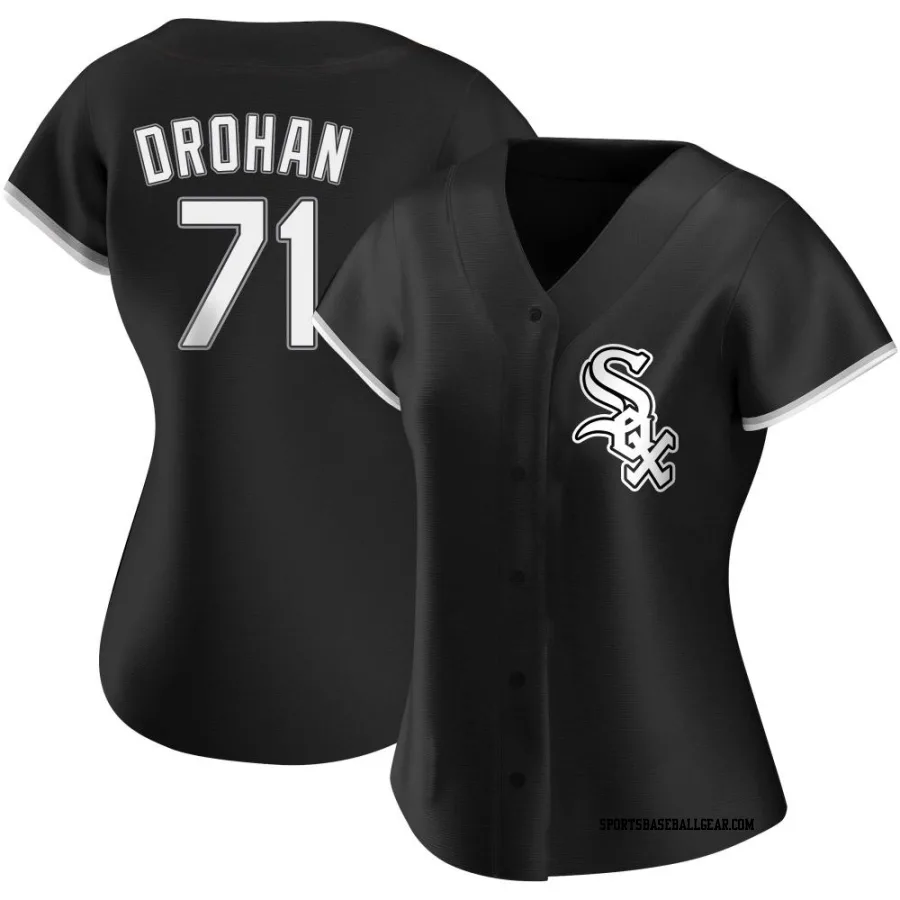 Shane Drohan Women's Chicago White Sox Black Authentic Alternate Jersey
