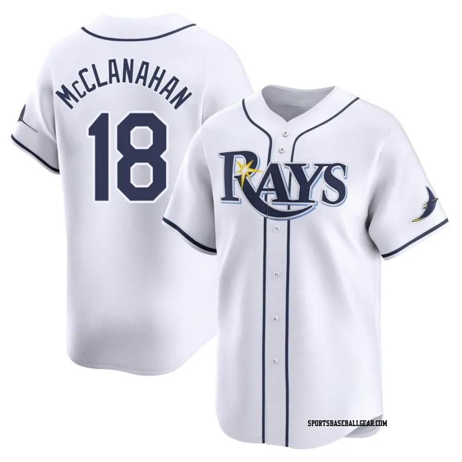 Shane McClanahan Men's Tampa Bay Rays White Limited Home Jersey