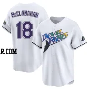 Shane McClanahan Men's Tampa Bay Rays White Limited Throwback Cooperstown Jersey
