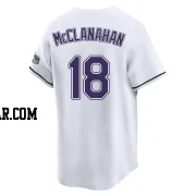 Shane McClanahan Men's Tampa Bay Rays White Limited Throwback Cooperstown Jersey