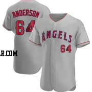 Shaun Anderson Men's Los Angeles Angels Gray Authentic Road Jersey