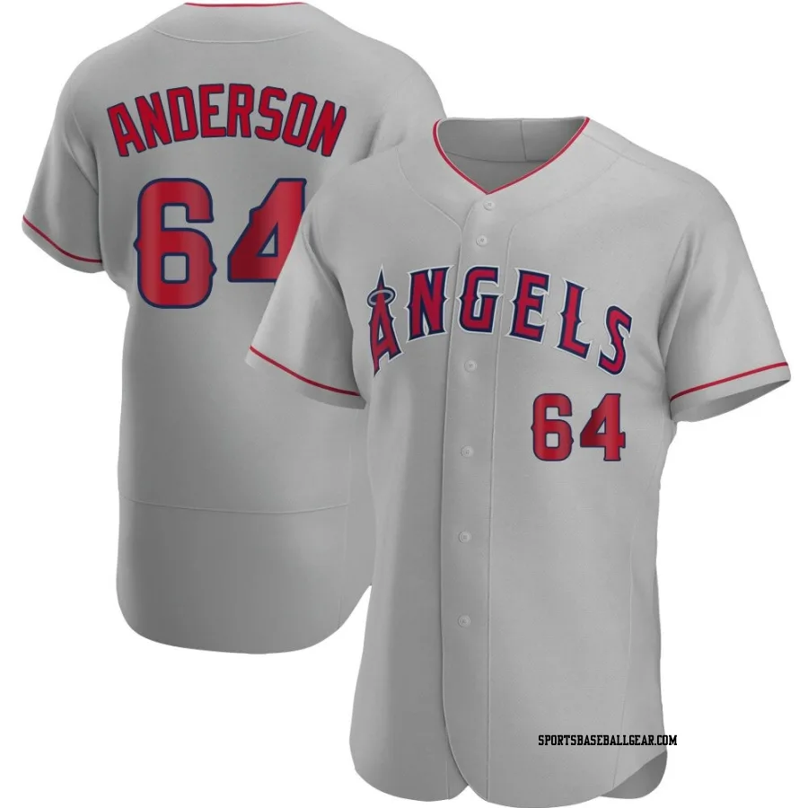 Shaun Anderson Men's Los Angeles Angels Gray Authentic Road Jersey