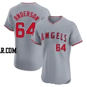 Shaun Anderson Men's Los Angeles Angels Gray Elite Road Jersey