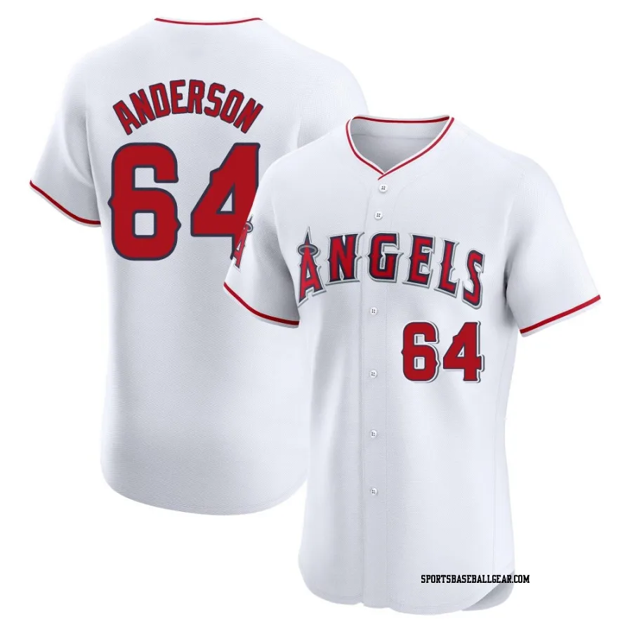 Shaun Anderson Men's Los Angeles Angels White Elite Home Jersey
