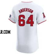 Shaun Anderson Men's Los Angeles Angels White Elite Home Patch Jersey