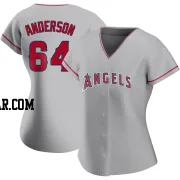 Shaun Anderson Women's Los Angeles Angels Authentic Silver Road Jersey