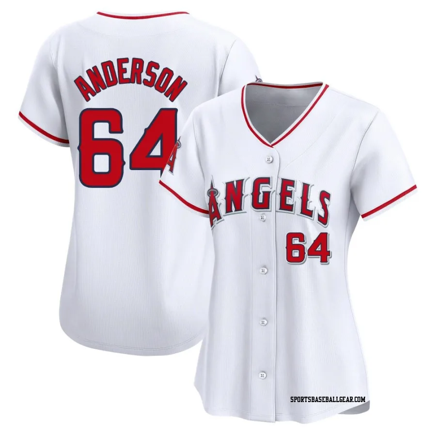 Shaun Anderson Women's Los Angeles Angels White Limited Home Jersey