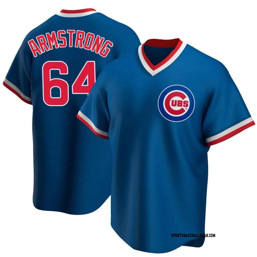 Shawn Armstrong Men's Chicago Cubs Royal Replica Road Cooperstown Collection Jersey