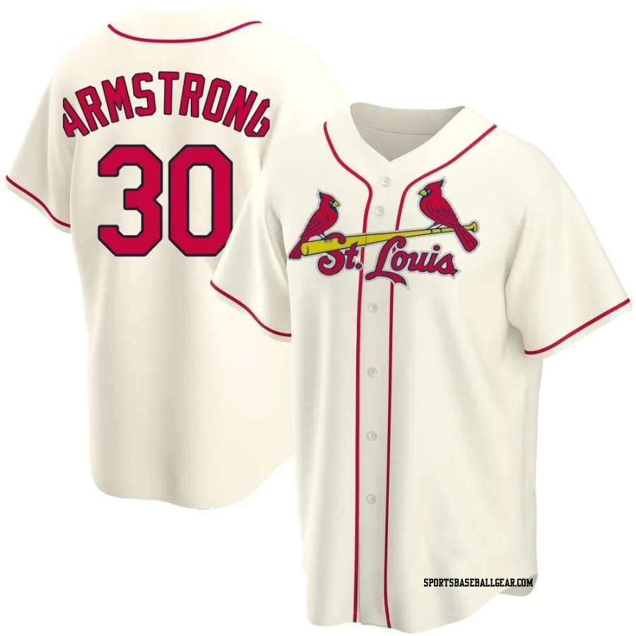 Shawn Armstrong Men's St. Louis Cardinals Cream Replica Alternate Jersey