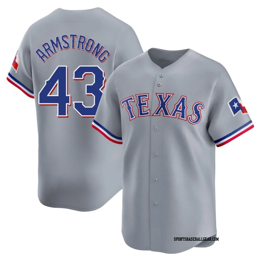 Shawn Armstrong Men's Texas Rangers Gray Limited Away Jersey
