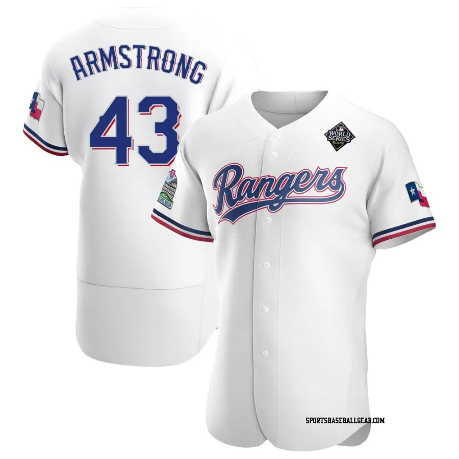 Shawn Armstrong Men's Texas Rangers White Authentic Home 2023 World Series Jersey