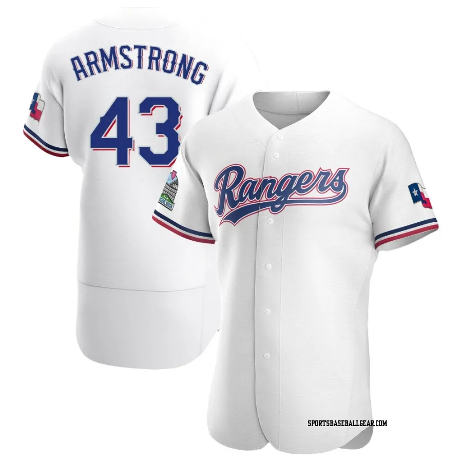 Shawn Armstrong Men's Texas Rangers White Authentic Home Jersey