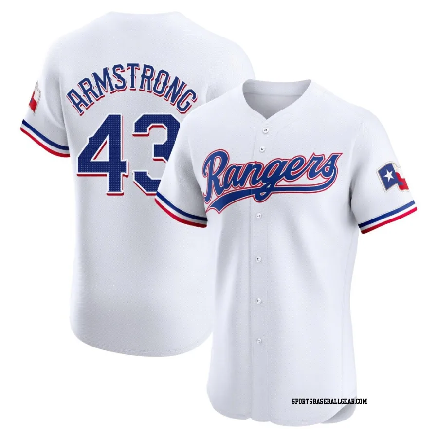 Shawn Armstrong Men's Texas Rangers White Elite Home Jersey