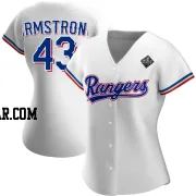 Shawn Armstrong Women's Texas Rangers White Replica Home 2023 World Series Jersey