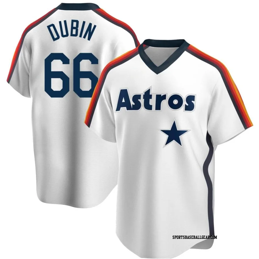 Shawn Dubin Youth Houston Astros White Replica Home Cooperstown Collection Team Jersey
