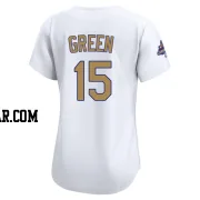 Shawn Green Women's Los Angeles Dodgers Gold Limited White 2025 Collection Jersey