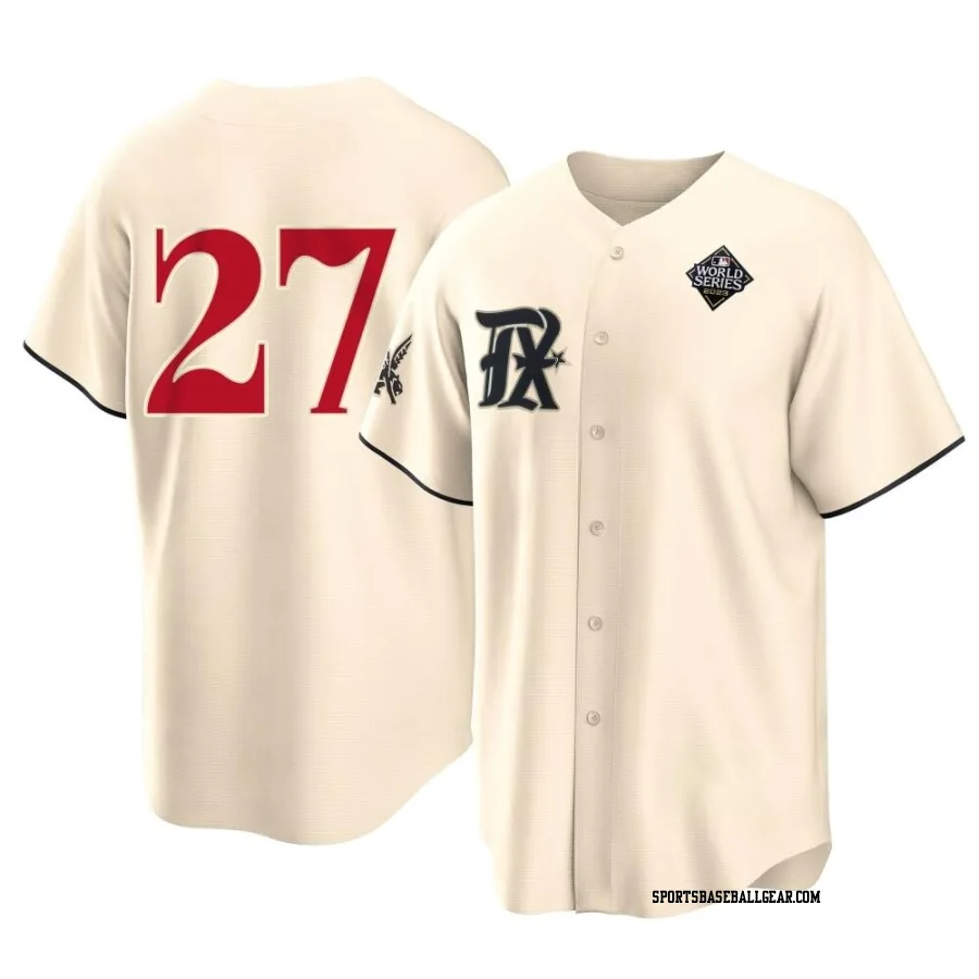 Shawn Kelley Youth Texas Rangers Cream Replica 2023 City Connect 2023 World Series Jersey