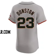 Shawon Dunston Men's San Francisco Giants Gray Elite Road Jersey
