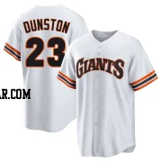 Shawon Dunston Men's San Francisco Giants White Limited Throwback Cooperstown Collection Jersey