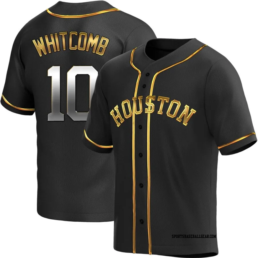 Shay Whitcomb Men's Houston Astros Black Golden Replica Alternate Jersey