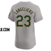 Shea Langeliers Men's Oakland Athletics Gray Elite Road Jersey