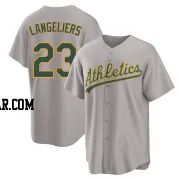 Shea Langeliers Men's Oakland Athletics Gray Replica Away 2.0 Jersey