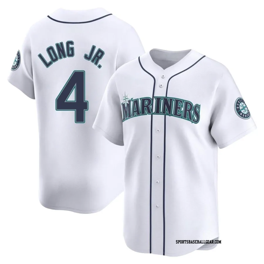 Shed Long Jr. Men's Seattle Mariners White Limited Home Jersey