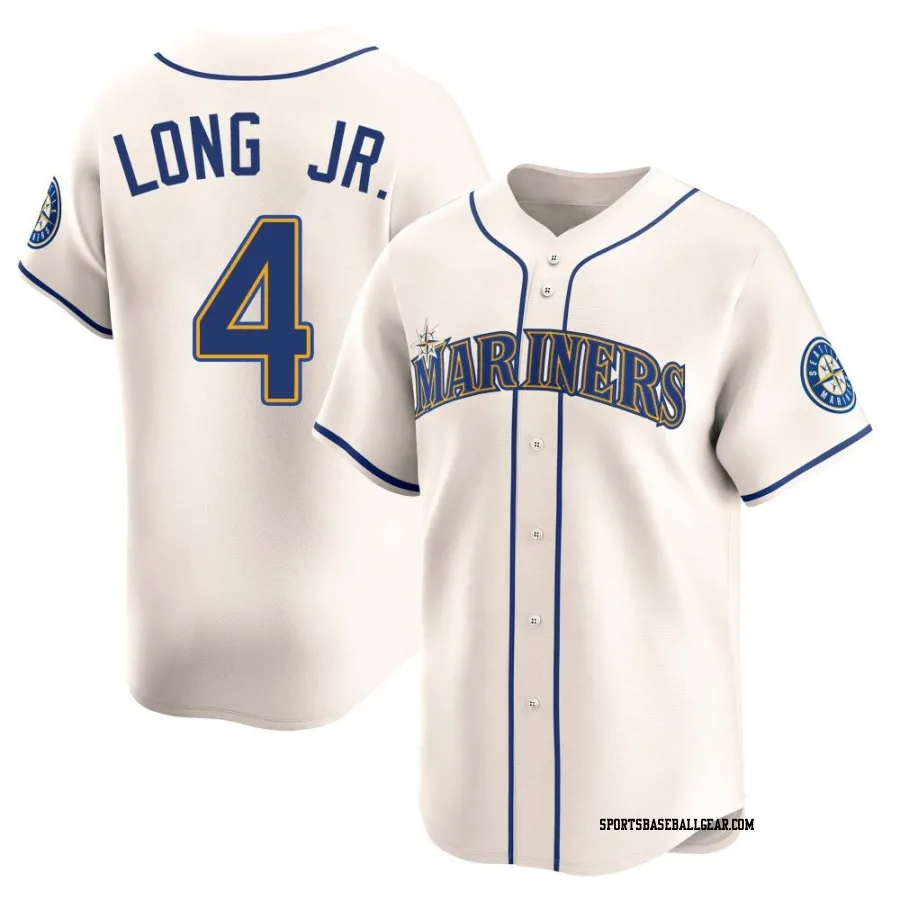 Shed Long Jr. Youth Seattle Mariners Cream Limited Alternate Jersey