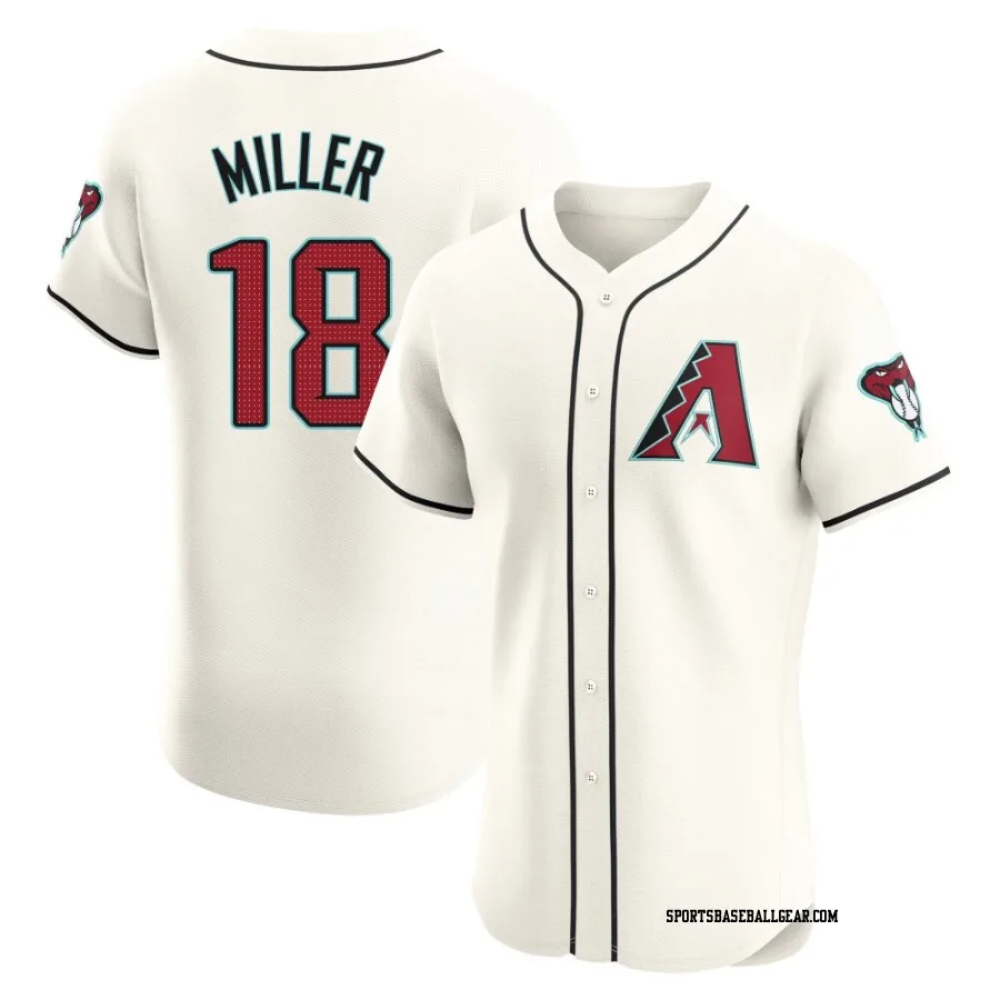 Shelby Miller Men's Arizona Diamondbacks Cream Elite Home Jersey