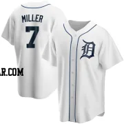 Shelby Miller Men's Detroit Tigers White Replica Home Jersey