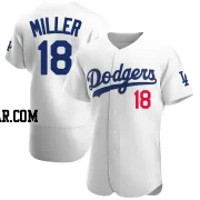 Shelby Miller Men's Los Angeles Dodgers White Authentic Home Jersey