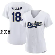 Shelby Miller Women's Los Angeles Dodgers White/Gold Replica 2021 Gold Program Player Jersey