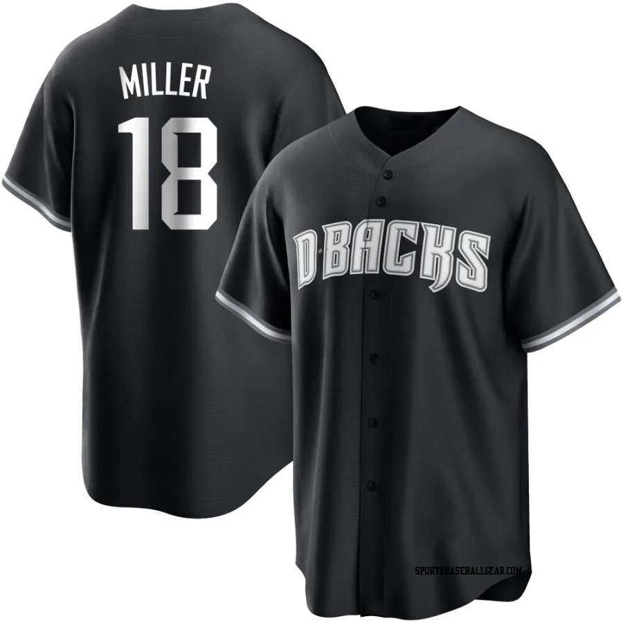 Shelby Miller Youth Arizona Diamondbacks Black/White Replica Jersey
