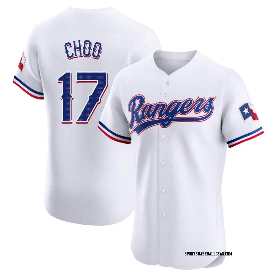 Shin-Soo Choo Men's Texas Rangers White Elite Home Jersey
