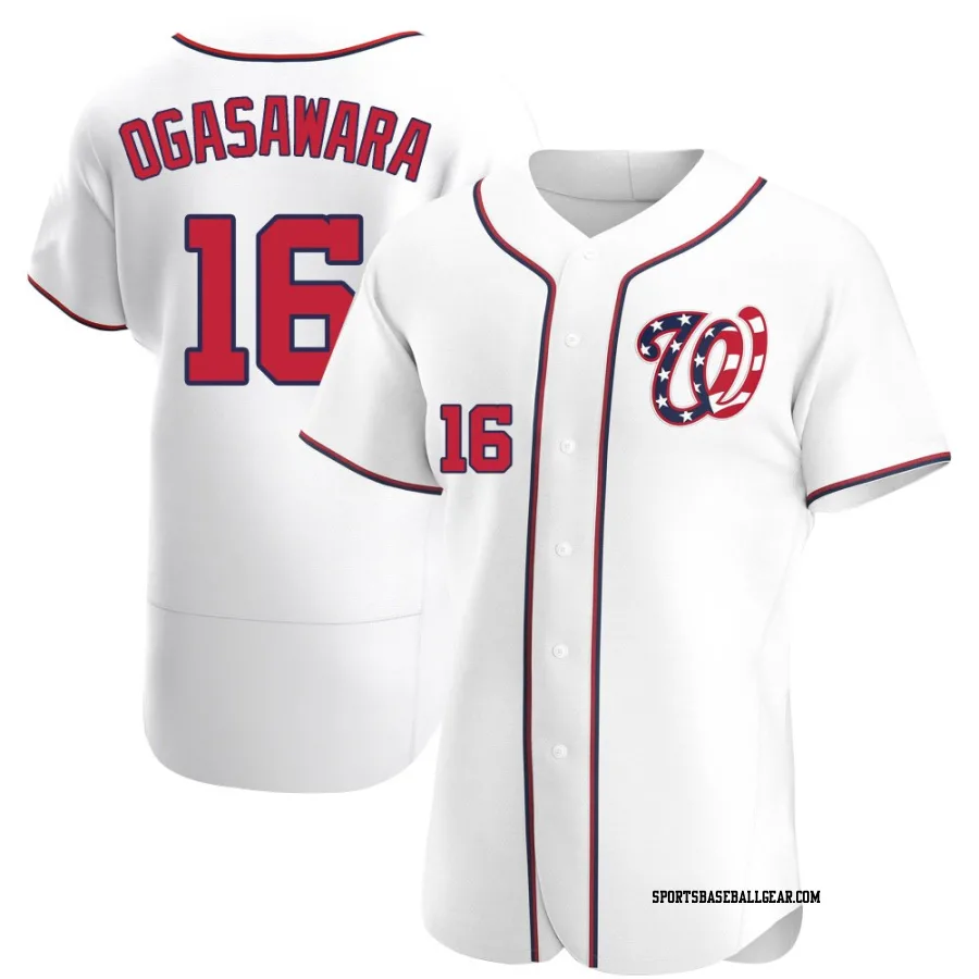 Shinnosuke Ogasawara Men's Washington Nationals White Authentic Alternate Jersey
