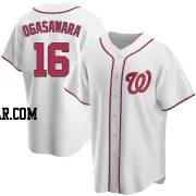 Shinnosuke Ogasawara Men's Washington Nationals White Replica Home Jersey