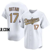 Shohei Ohtani Youth Los Angeles Dodgers Gold Limited White 2025 Collection Jersey