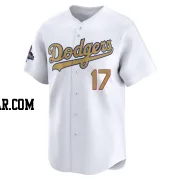 Shohei Ohtani Youth Los Angeles Dodgers Gold Limited White 2025 Collection Jersey