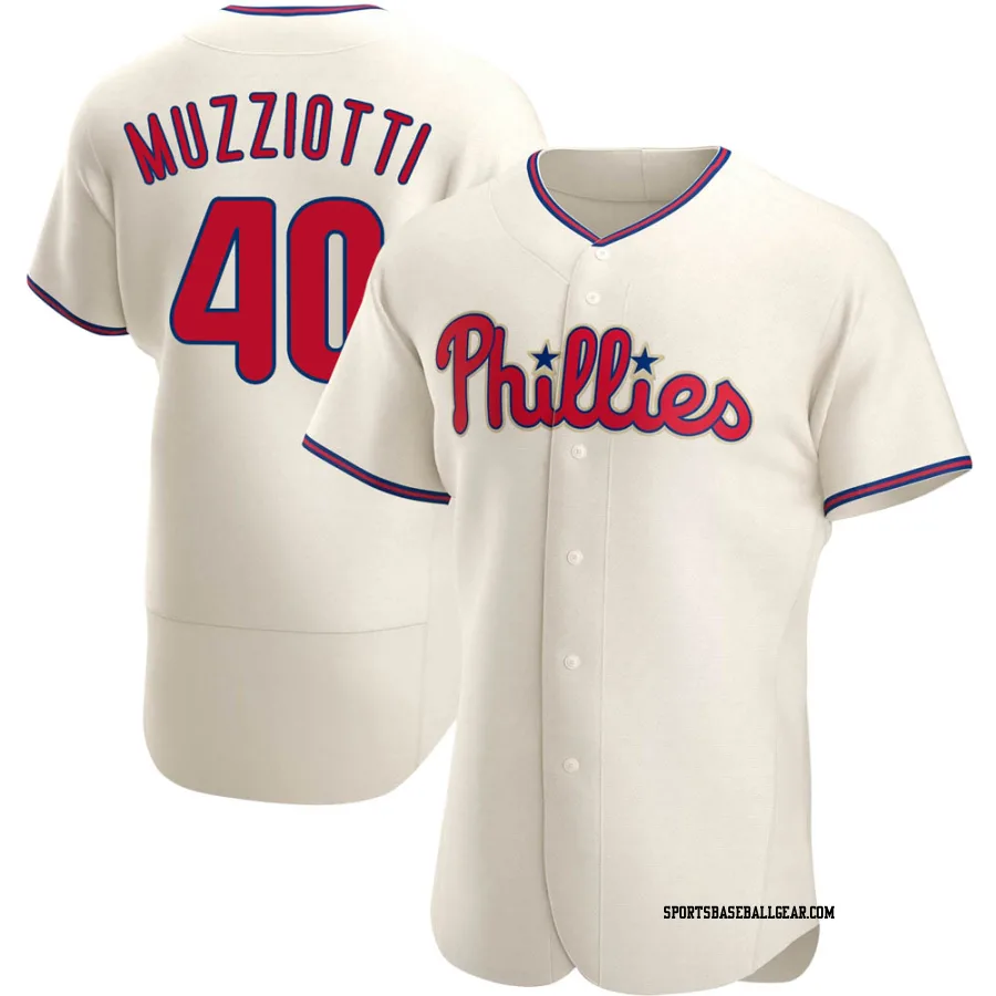 Simon Muzziotti Men's Philadelphia Phillies Cream Authentic Alternate Jersey