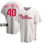 Simon Muzziotti Men's Philadelphia Phillies White Replica Home Jersey