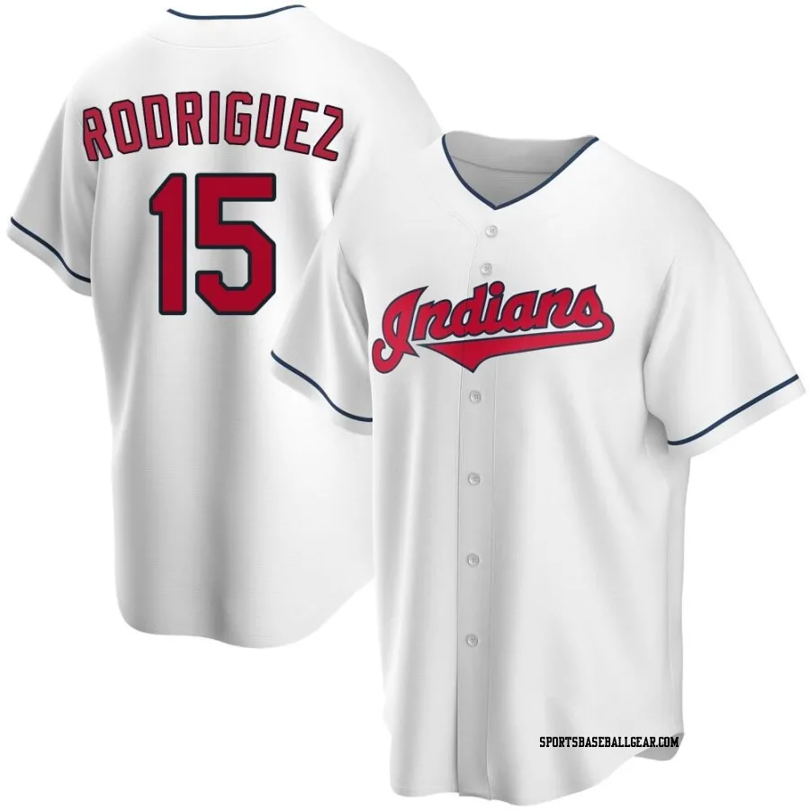 Simon Rodriguez Men's Cleveland Guardians White Replica Home Jersey