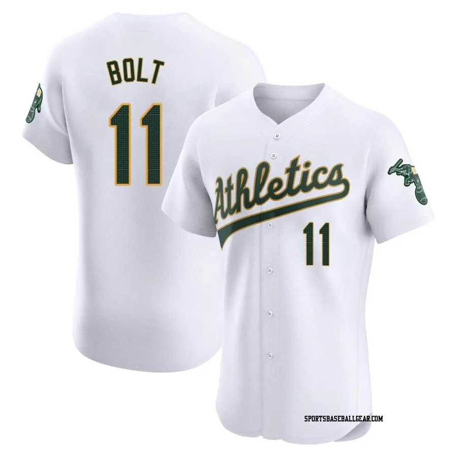 Skye Bolt Men's Oakland Athletics White Elite Home Jersey