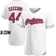 Slade Cecconi Men's Cleveland Guardians White Authentic Home Jersey
