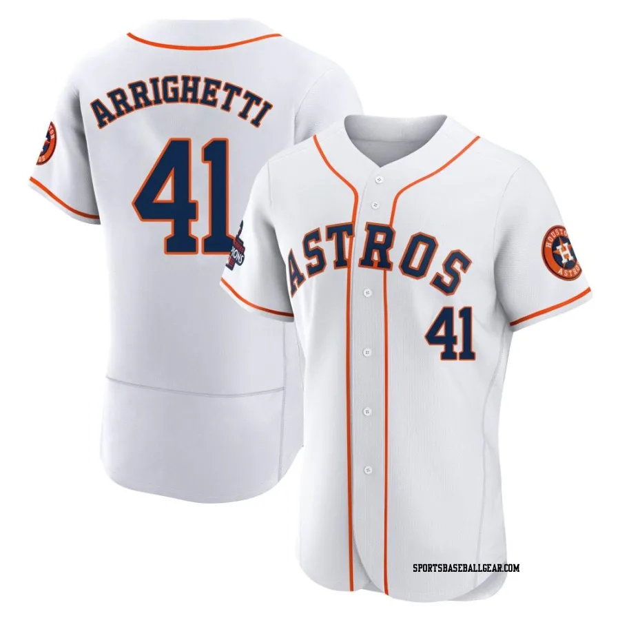 Spencer Arrighetti Men's Houston Astros White Authentic 2022 World Series Champions Home Jersey