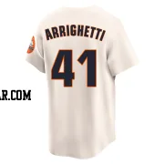 Spencer Arrighetti Youth Houston Astros Cream Limited Throwback Cooperstown Collection Jersey