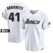 Spencer Arrighetti Youth Houston Astros White Limited Throwback Cooperstown Collection Jersey