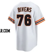 Spencer Bivens Men's San Francisco Giants White Limited Throwback Cooperstown Collection Jersey