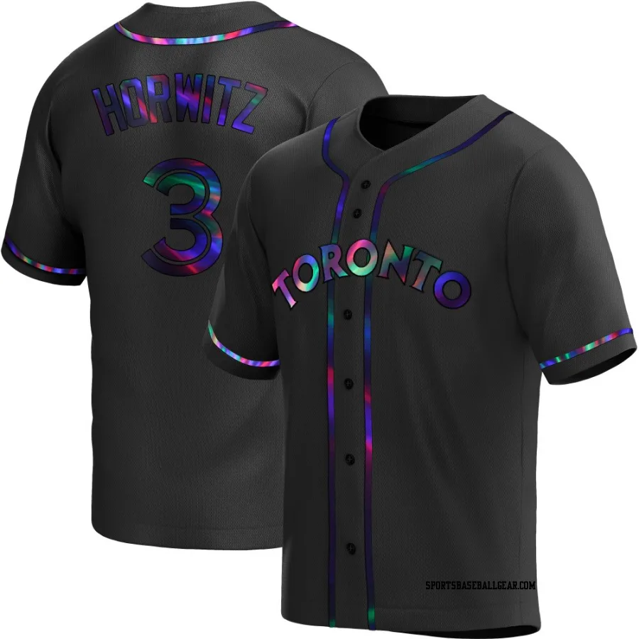 Spencer Horwitz Men's Toronto Blue Jays Black Holographic Replica Alternate Jersey
