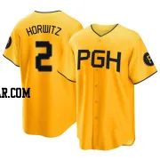 Spencer Horwitz Youth Pittsburgh Pirates Gold Replica 2023 City Connect Jersey